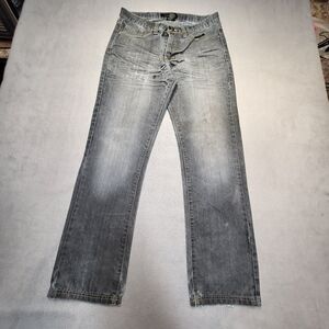 M. Society Jeans Mens 32x30 Blue Straight Leg Distressed Denim